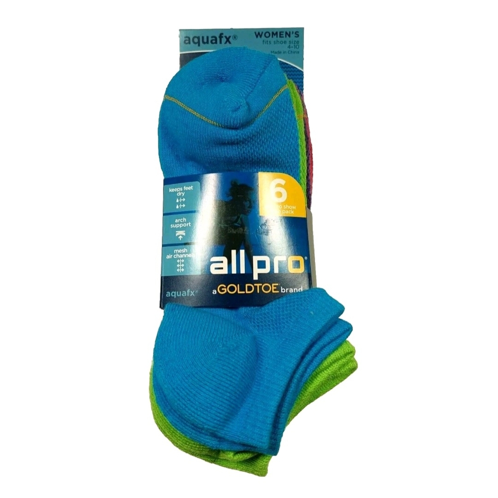 Gold Toe Women's Athletic Socks - 6 pair Vibrant Colors